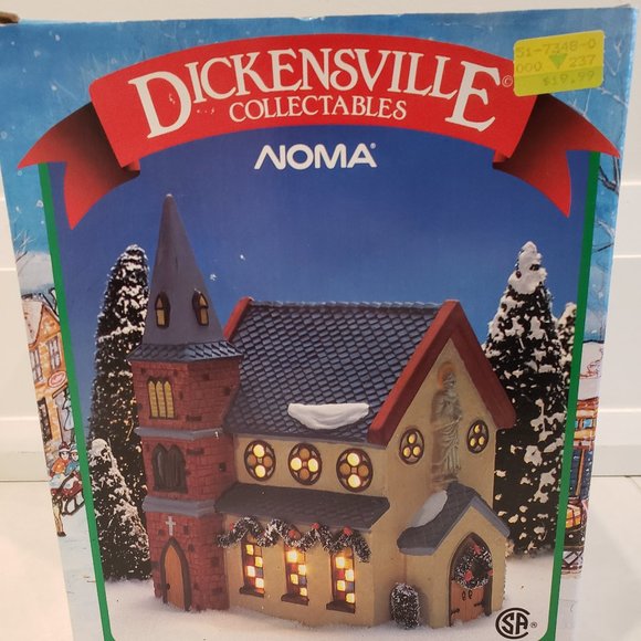 Noma Dickensville Collectables Collectables Christmas Village Porcelain Church - Picture 1 of 9